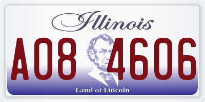 IL license plate A084606