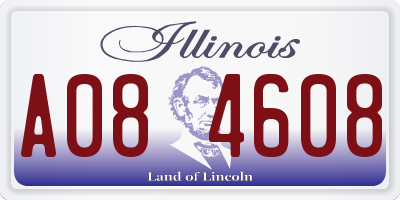 IL license plate A084608