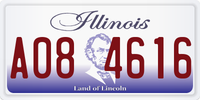 IL license plate A084616