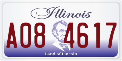 IL license plate A084617