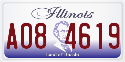 IL license plate A084619