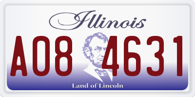 IL license plate A084631