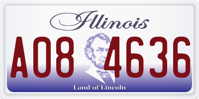 IL license plate A084636