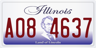 IL license plate A084637
