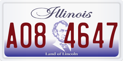 IL license plate A084647