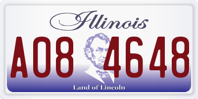 IL license plate A084648