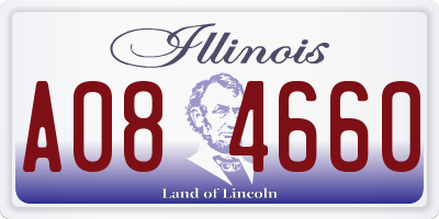 IL license plate A084660