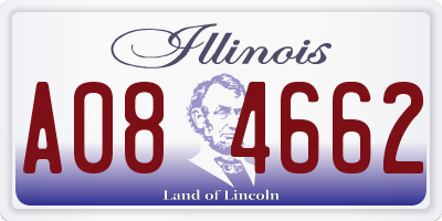 IL license plate A084662