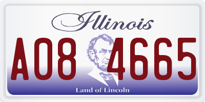 IL license plate A084665
