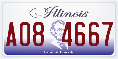 IL license plate A084667