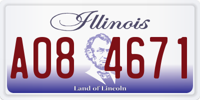IL license plate A084671