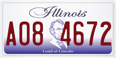 IL license plate A084672