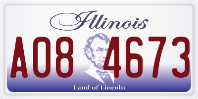 IL license plate A084673