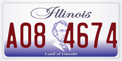 IL license plate A084674