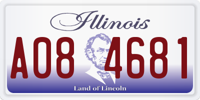 IL license plate A084681