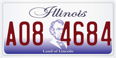 IL license plate A084684