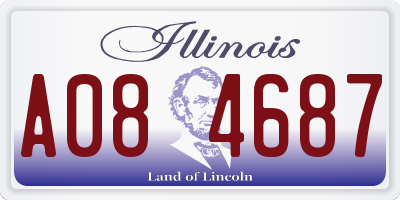 IL license plate A084687