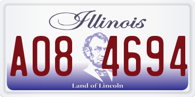 IL license plate A084694