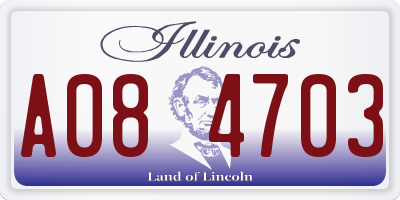 IL license plate A084703