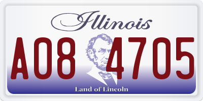 IL license plate A084705