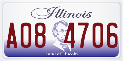 IL license plate A084706
