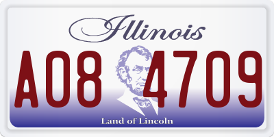 IL license plate A084709