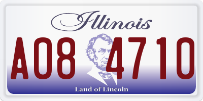 IL license plate A084710