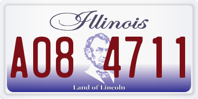 IL license plate A084711