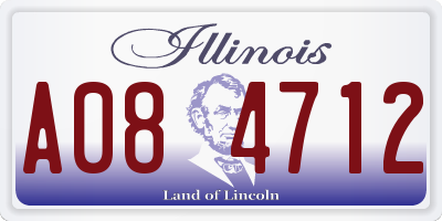 IL license plate A084712