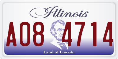 IL license plate A084714