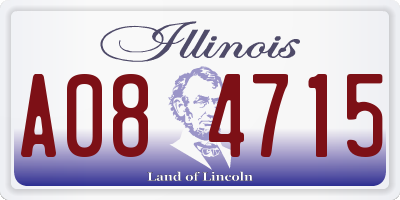 IL license plate A084715