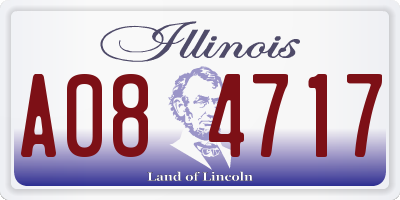 IL license plate A084717