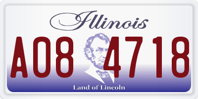 IL license plate A084718