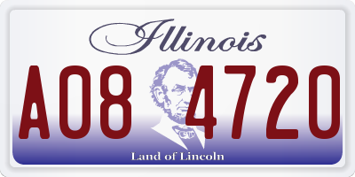 IL license plate A084720