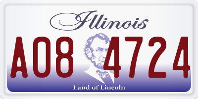 IL license plate A084724
