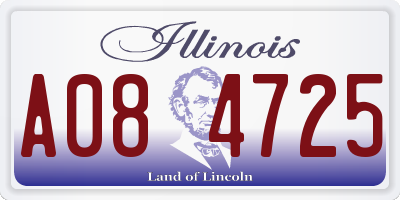 IL license plate A084725