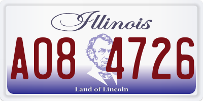 IL license plate A084726