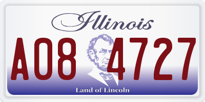 IL license plate A084727