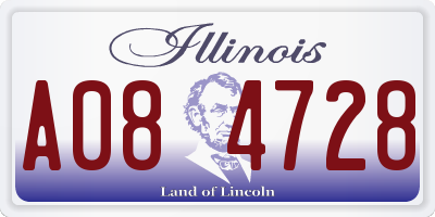 IL license plate A084728