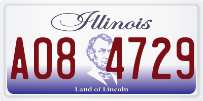 IL license plate A084729