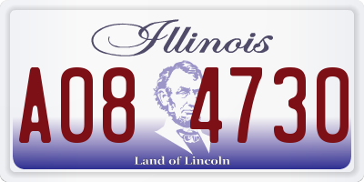 IL license plate A084730
