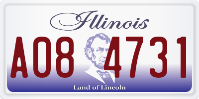 IL license plate A084731