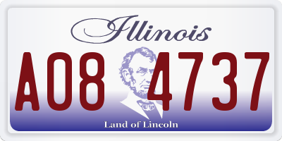 IL license plate A084737