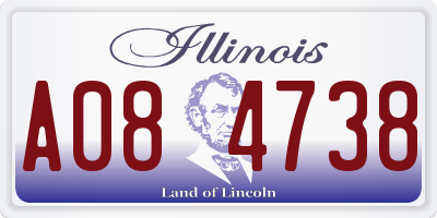 IL license plate A084738