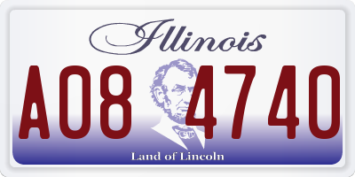 IL license plate A084740