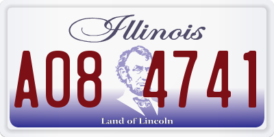IL license plate A084741
