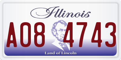 IL license plate A084743