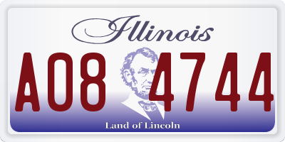 IL license plate A084744