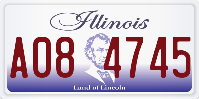 IL license plate A084745