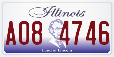 IL license plate A084746